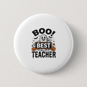 Badge Rond 5 Cm Meilleur professeur Boo Design de professeur Hallo