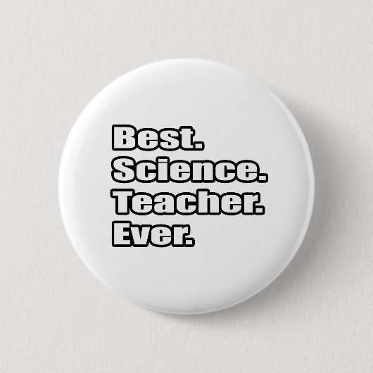 Badge Rond 5 Cm Meilleur professeur de sciences (Devant)