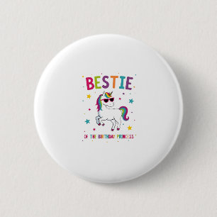 Badge Rond 5 Cm Meilleure amie de la princesse de l'anniversaire f