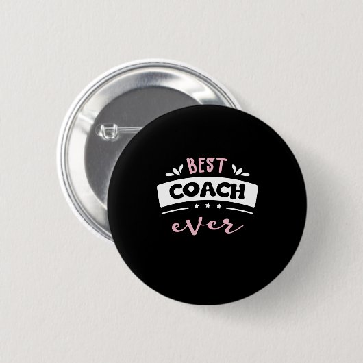 Badge Rond 5 Cm Meilleure idée cadeau de coach Ever (Devant & derrière)