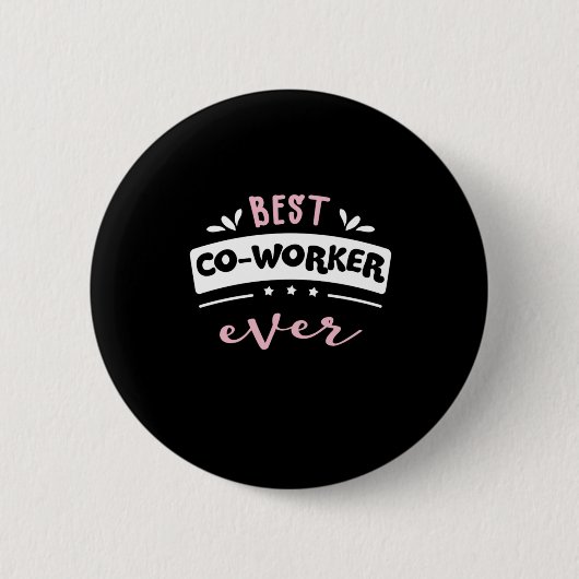 Badge Rond 5 Cm Meilleure idée cadeau de collaborateur jamais (Devant)