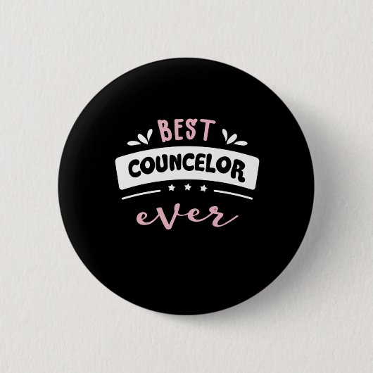 Badge Rond 5 Cm Meilleure idée cadeau de conseiller jamais (Devant)