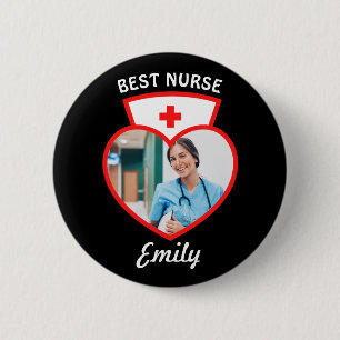 Badge Rond 5 Cm Meilleure infirmière mignonne cadeau d'anniversair