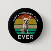 Badge Rond 5 Cm Meilleure maman chihuahua jamais (Devant)