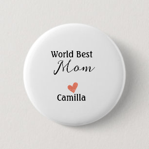 Badge Rond 5 Cm Meilleure maman du monde joyeuse fête des mères gr