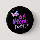 Badge Rond 5 Cm Meilleure Maman Florale (Devant)