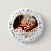 Badge Rond 5 Cm Meilleure maman jamais classique photo simple (Devant)