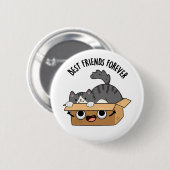 Badge Rond 5 Cm Meilleurs Amis Pour Jamais Drôle Chat Et Camion (Devant & derrière)