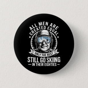 Badge Rond 5 Cm Meilleurs hommes skient encore dans leur septantai