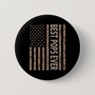 Badge Rond 5 Cm Meilleurs Pops jamais nous Drapeau Américain Drôle
