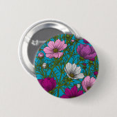 Badge Rond 5 Cm Mélange cosmos bleu (Devant & derrière)
