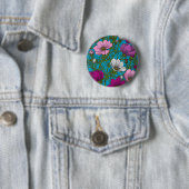 Badge Rond 5 Cm Mélange cosmos bleu (En situation)