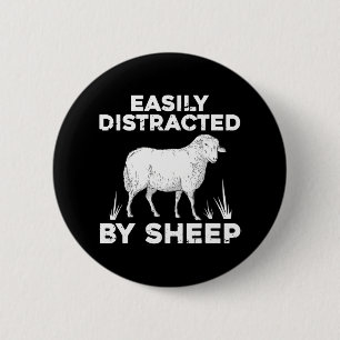 Badge Rond 5 Cm Mélange Mouton Pour Agneau Fermier Mouton