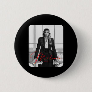 Badge Rond 5 Cm Melania Trump 2025 Première dame Inauguration Phot