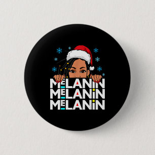 Badge Rond 5 Cm Melanin Noël Black Girl Magic Xmas Sweat-shirt hid