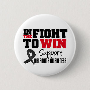 Badge Rond 5 Cm Mélanome dans le combat à gagner
