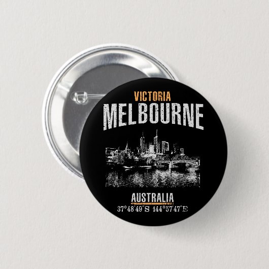 Badge Rond 5 Cm Melbourne (Devant & derrière)