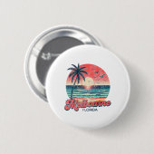 Badge Rond 5 Cm Melbourne Floride  (Devant & derrière)