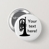 Badge Rond 5 Cm Mellophone personnalisé (Devant & derrière)