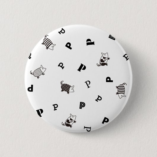 Badge Rond 5 Cm Mellow Pig 缶バッジ (Devant)