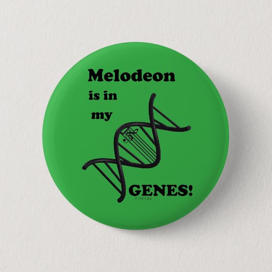 Badge Rond 5 Cm Melodeon Est Dans Mes Gènes (Devant)
