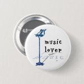 Badge Rond 5 Cm Mélomane (Devant & derrière)