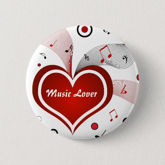 Badge Rond 5 Cm Mélomane - bouton de Pin (Devant)