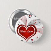 Badge Rond 5 Cm Mélomane - bouton de Pin (Devant & derrière)