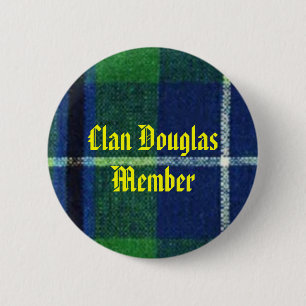 Badge Rond 5 Cm Membre d'insigne de tartan de Douglas de clan