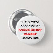 Badge Rond 5 Cm membre du conseil scolaire, dédié (Devant & derrière)