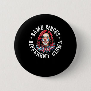 Badge Rond 5 Cm Même cirque Clown différent