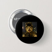 Badge Rond 5 Cm Mème de chat waactique (Devant & derrière)