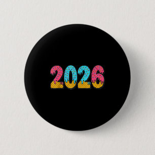 Badge Rond 5 Cm Mème de la goutte de glace 2026 Nouvel An Argot Ge