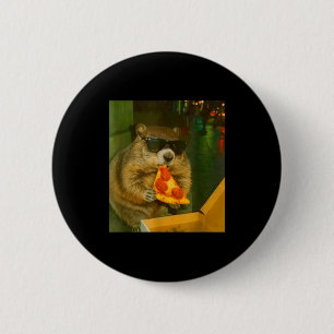 Badge Rond 5 Cm Mème de rongeur de marmotte de terre drôle mangean