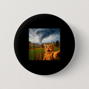 Badge Rond 5 Cm Mème de Tornade de Selfie de Chat Drôle 