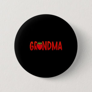 Badge Rond 5 Cm Mémé drôle fraise fruit d'été - Grand papillon de