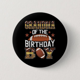 Badge Rond 5 Cm Mémé du garçon du jeu de foot-ball de l'anniversai