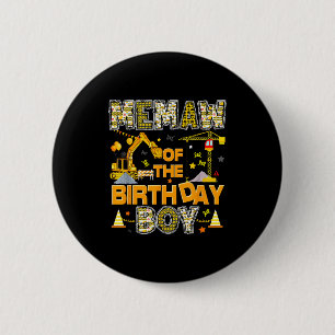 Badge Rond 5 Cm Mémé du travailleur du bâtiment qui fête son anniv