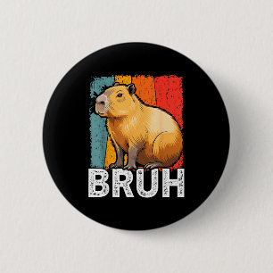 Badge Rond 5 Cm Mème graphique drôle capybara bruh pour garçons fi