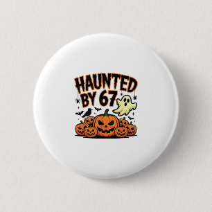 Badge Rond 5 Cm Mème hanté 67 Six Sept 6-7 Blague drôle d'Internet