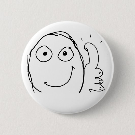 Badge Rond 5 Cm Meme happy thumbs up (Devant)
