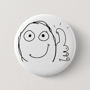 Badge Rond 5 Cm Meme happy thumbs up