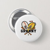 Badge Rond 5 Cm Mémé Ll Vend Douceur De Coeur  (Devant & derrière)