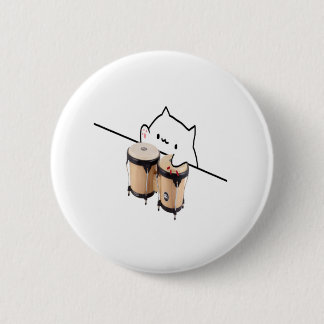 Badge Rond 5 Cm Meme mignon de chat de bongo