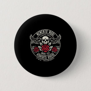 Badge Rond 5 Cm Memento Mori, Amor Fati, Philosophie De Citation S
