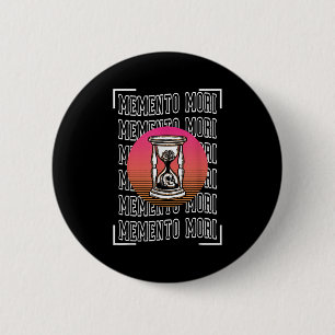 Badge Rond 5 Cm Memento Mori Philosophie stoïque antique Phi