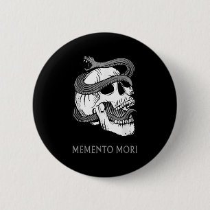 Badge Rond 5 Cm Memento Mori Stoic La philosophie du stoïcisme lat