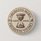 Badge Rond 5 Cm memento mori vivere (Devant)