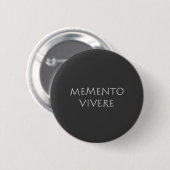 Badge Rond 5 Cm Memento vivere (Devant & derrière)