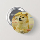 Badge Rond 5 Cm Mèmes dogs (Devant & derrière)